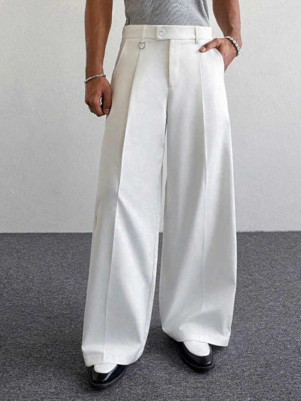 White Casual Men's Trousers